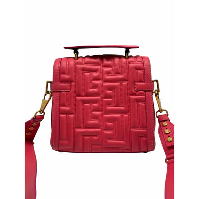 Bolso de mano de piel fucsia B-Buz 23 de Balmain Paris