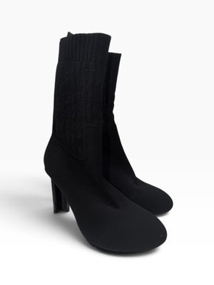 Louis Vuitton LV Monogram Embroidered Accent Sock Boots
Women's Size: 9 | IT 39