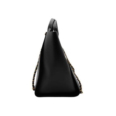 CHANEL Deauville Caviar Leather Tote Bag In Black