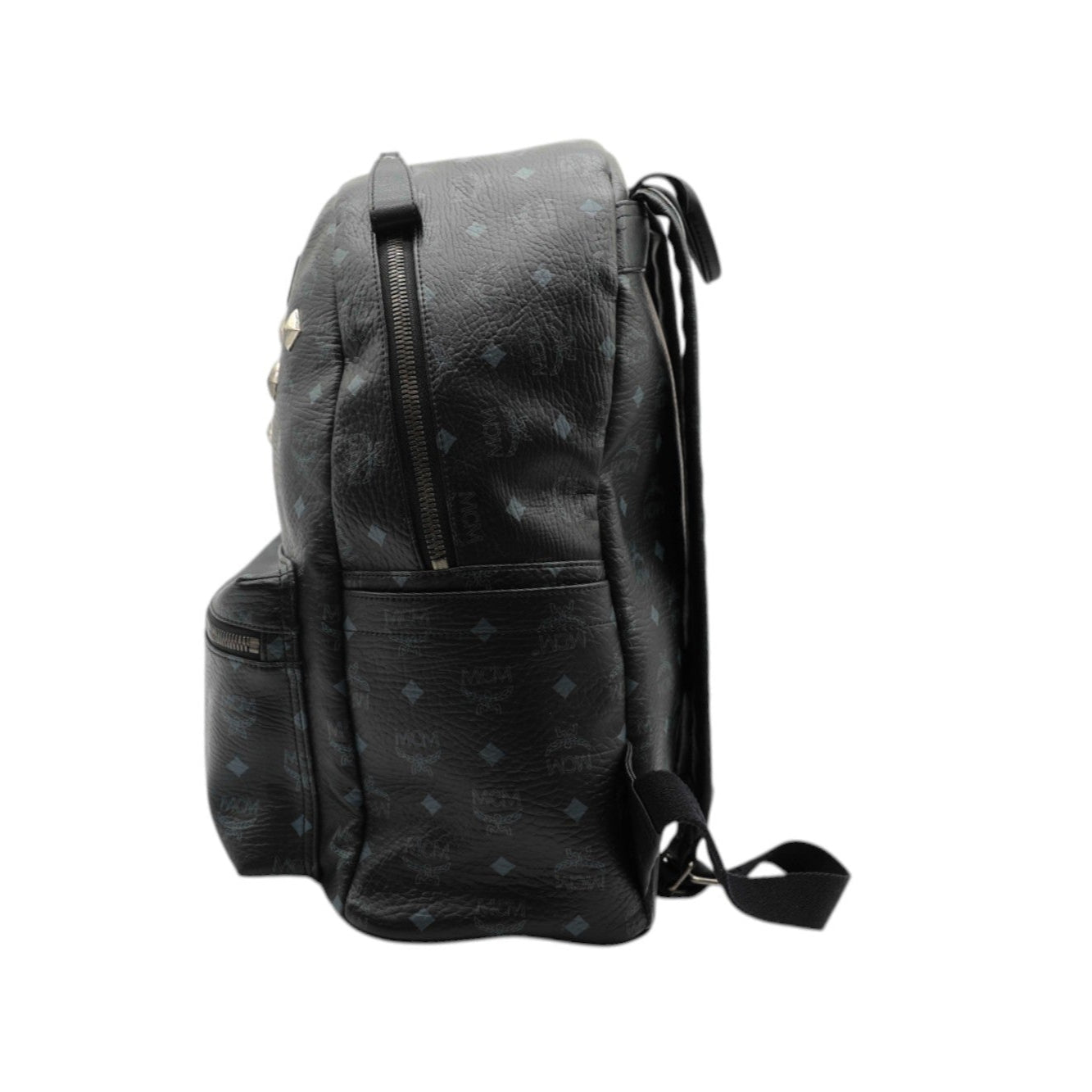 MCM Visetos Medium Sprinkle Stud Stark Backpack In Black