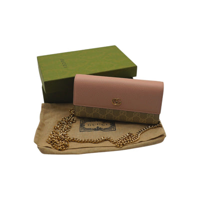 Gucci GG Marmont Wallet On Chain In Pink
