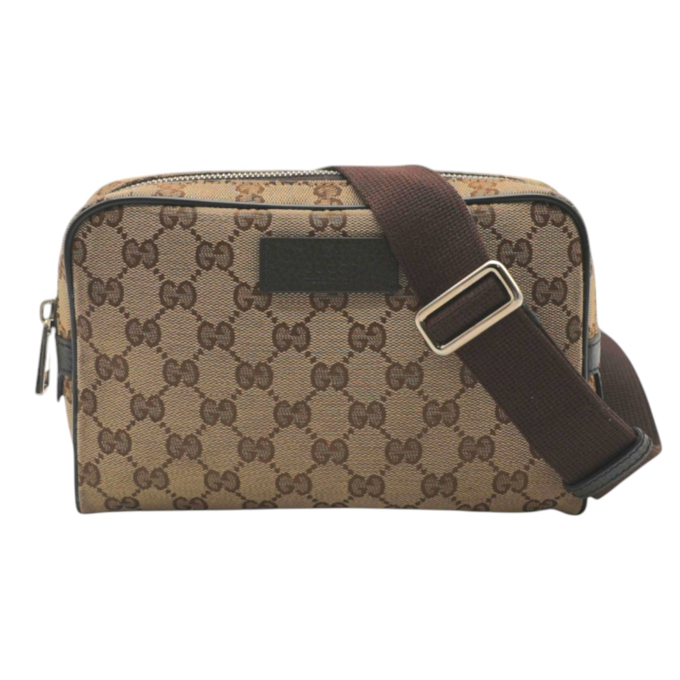 Gucci Monogram Canvas Belt Bag In Brown