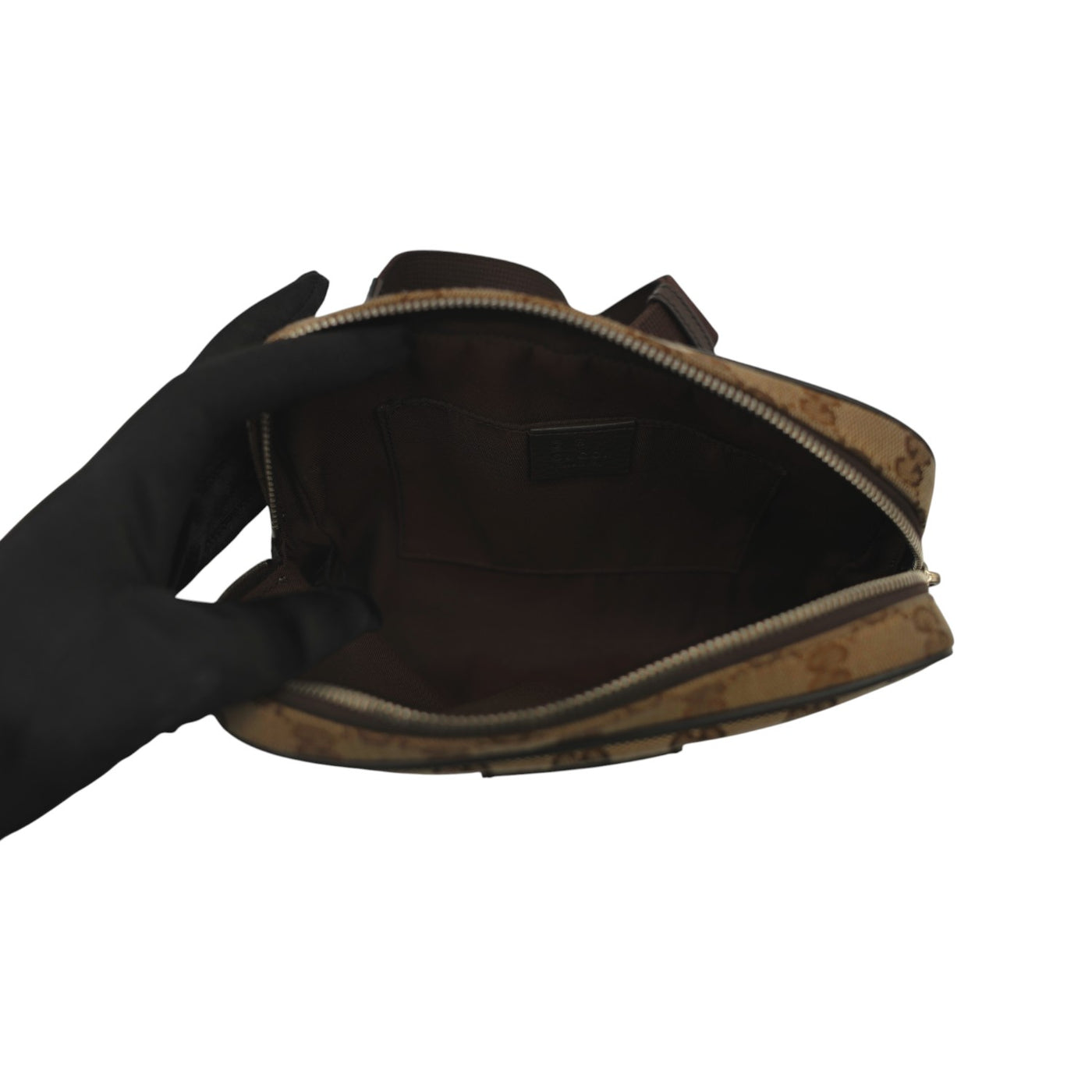 Gucci Monogram Canvas Belt Bag In Brown