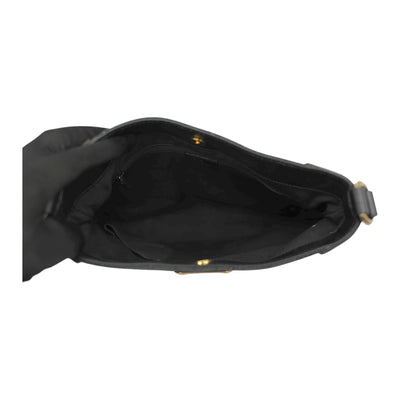 Gucci GG Denim Capri Shoulder bag In Black