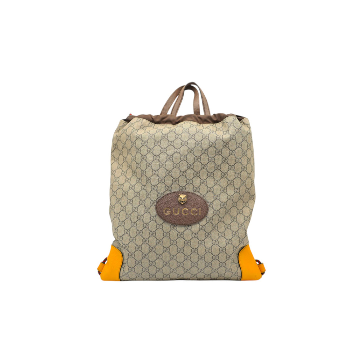Gucci GG Supreme Monogram Neo Vintage Drawstring Backpack