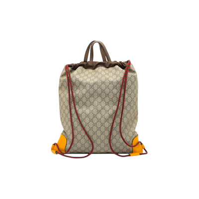 Gucci GG Supreme Monogram Neo Vintage Drawstring Backpack