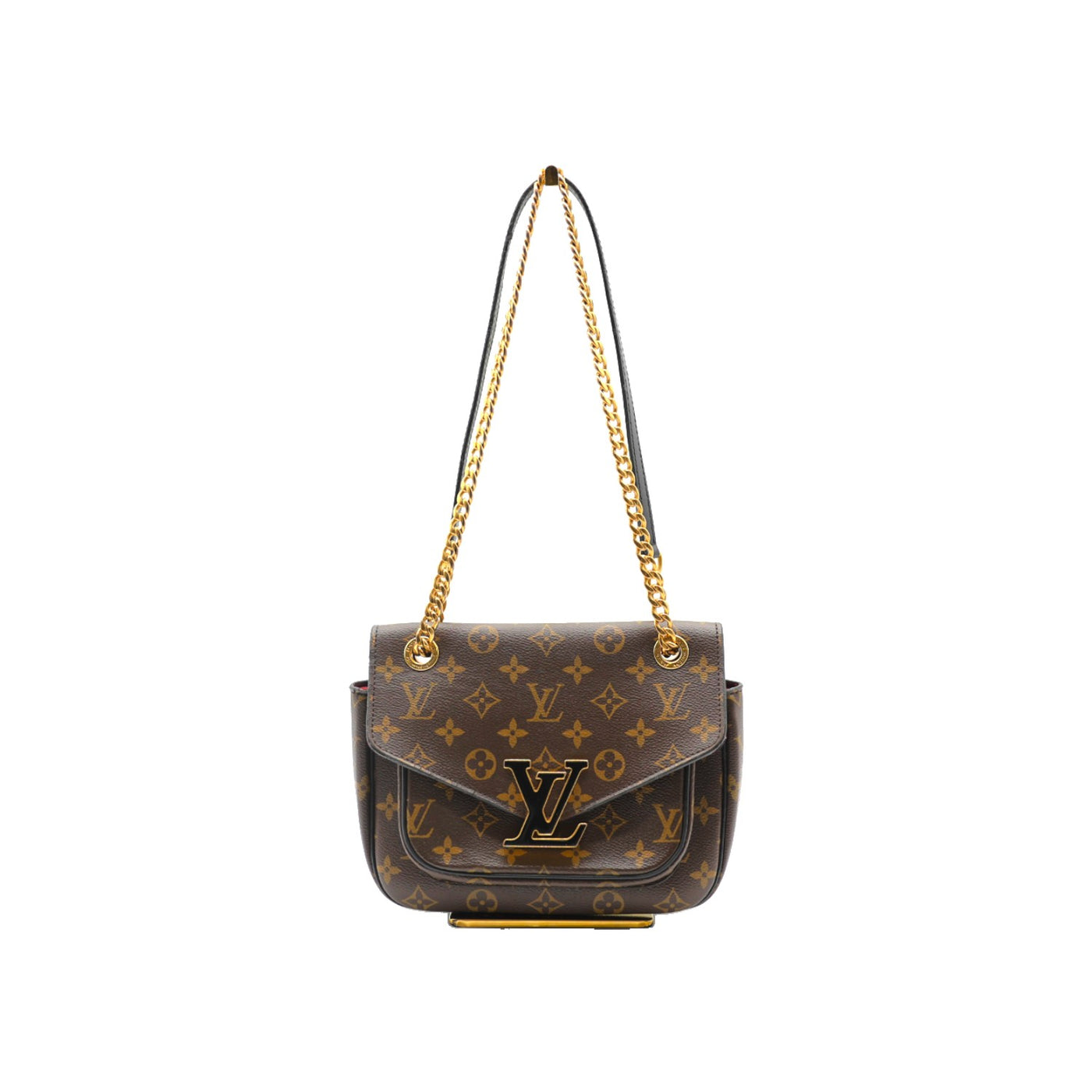 Louis Vuitton Passy Monogram Canvas With Gold Chain Strap