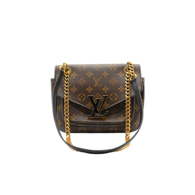 Louis Vuitton Passy Monogram Canvas With Gold Chain Strap