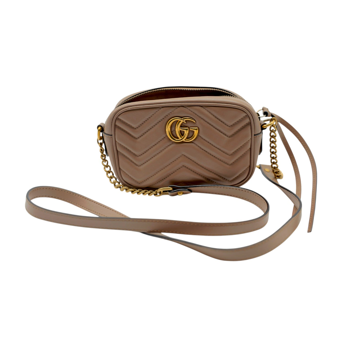 GG Marmont Mini Crossbody Bag In Taupe