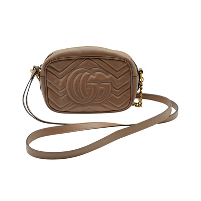 GG Marmont Mini Crossbody Bag In Taupe