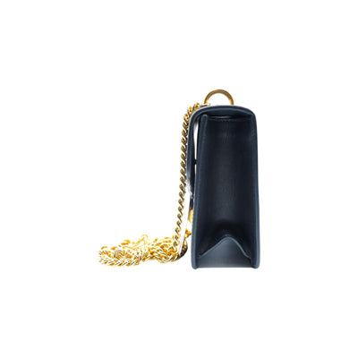 Gucci Sylvie Mini Calfskin Crossbody Bag In Black