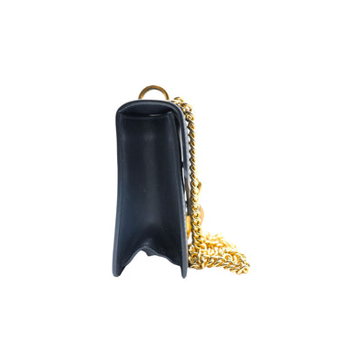 Gucci Sylvie Mini Calfskin Crossbody Bag In Black