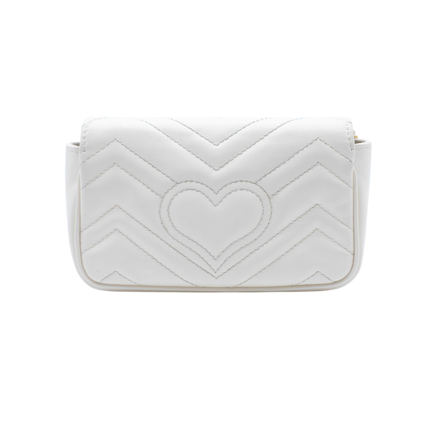 Gucci GG Marmont Chevron Mini Crossbody Bag In Cream