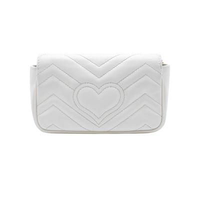 Gucci GG Marmont Chevron Mini Crossbody Bag In Cream