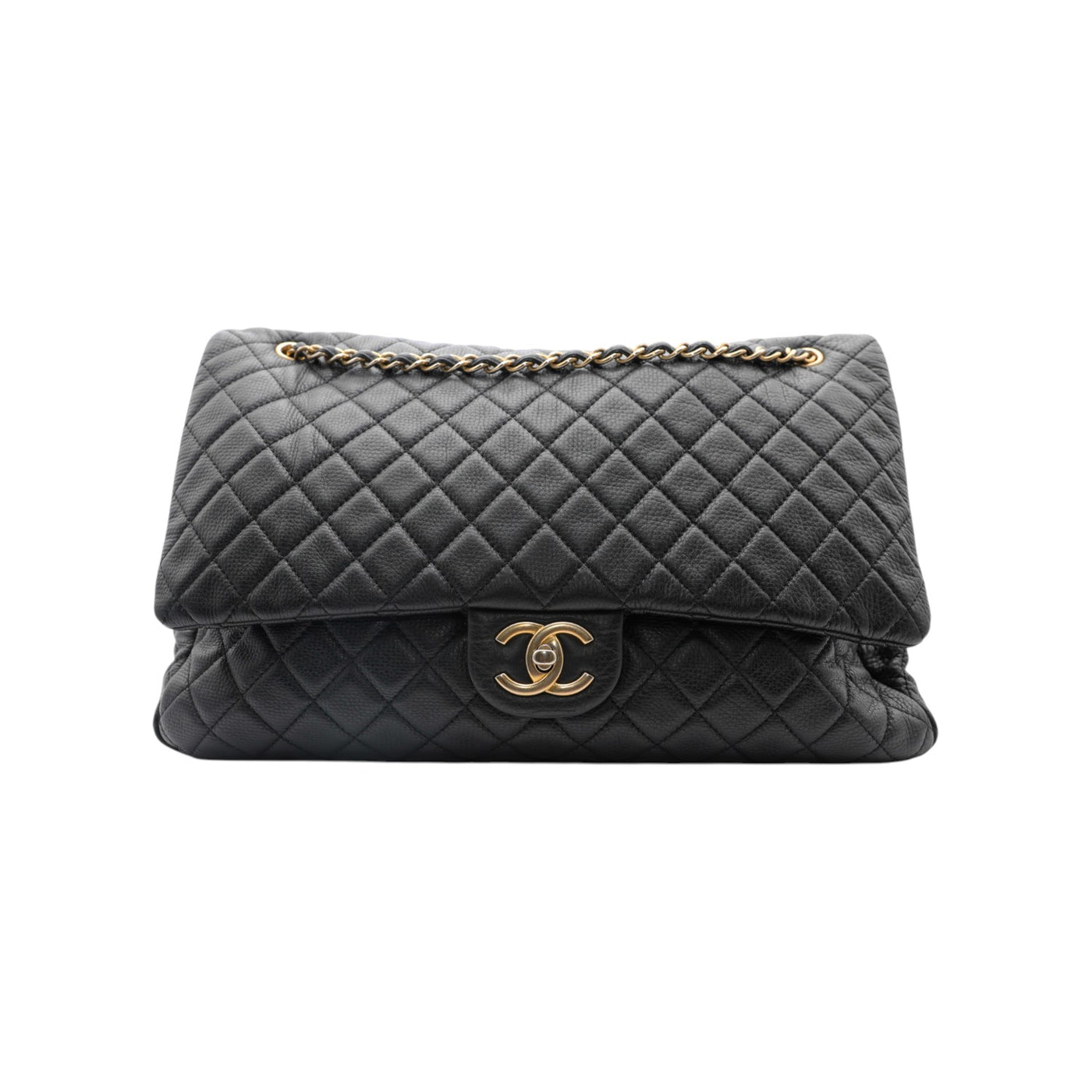 CHANEL Flap XXL Calfskin Shoulder Bag in Black