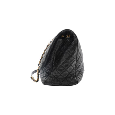 CHANEL Flap XXL Calfskin Shoulder Bag in Black