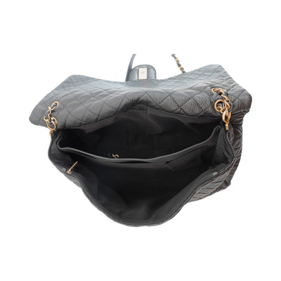 CHANEL Flap XXL Calfskin Shoulder Bag in Black