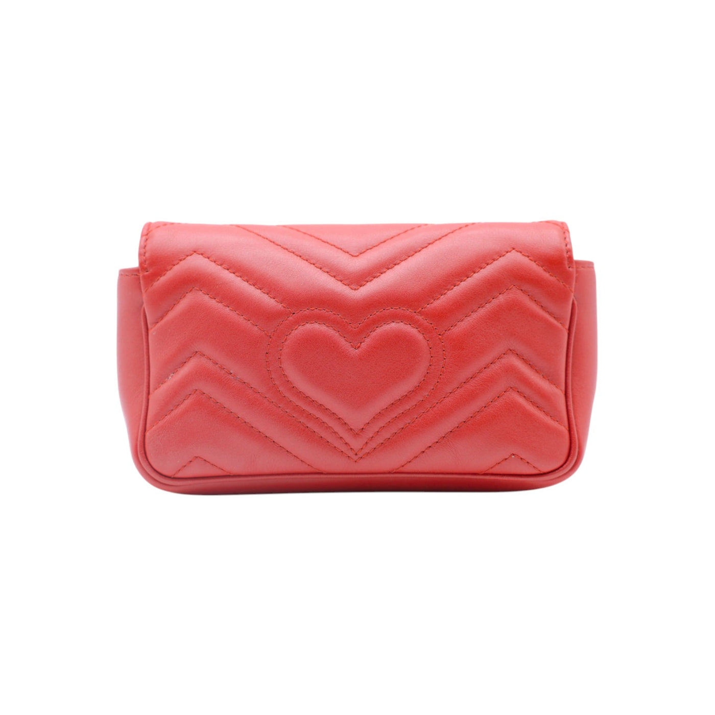 Gucci GG Marmont Matelasse Chevron Mini Crossbody Bag In Red