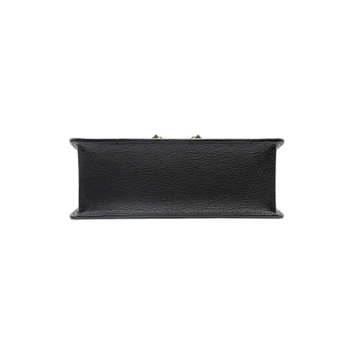 Jimmy Choo Leather Madeline Shoulder Bag in Black with Silver Chain