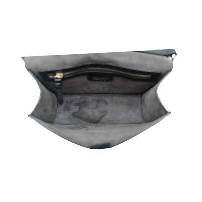Jimmy Choo Leather Madeline Shoulder Bag in Black with Silver Chain