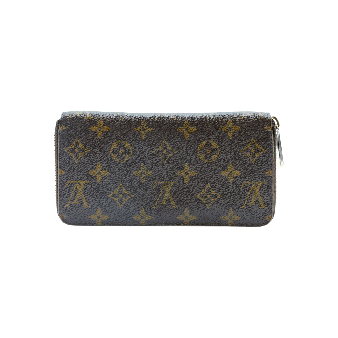 Louis Vuitton Monogram Zippy Round Leather Wallet in Brown