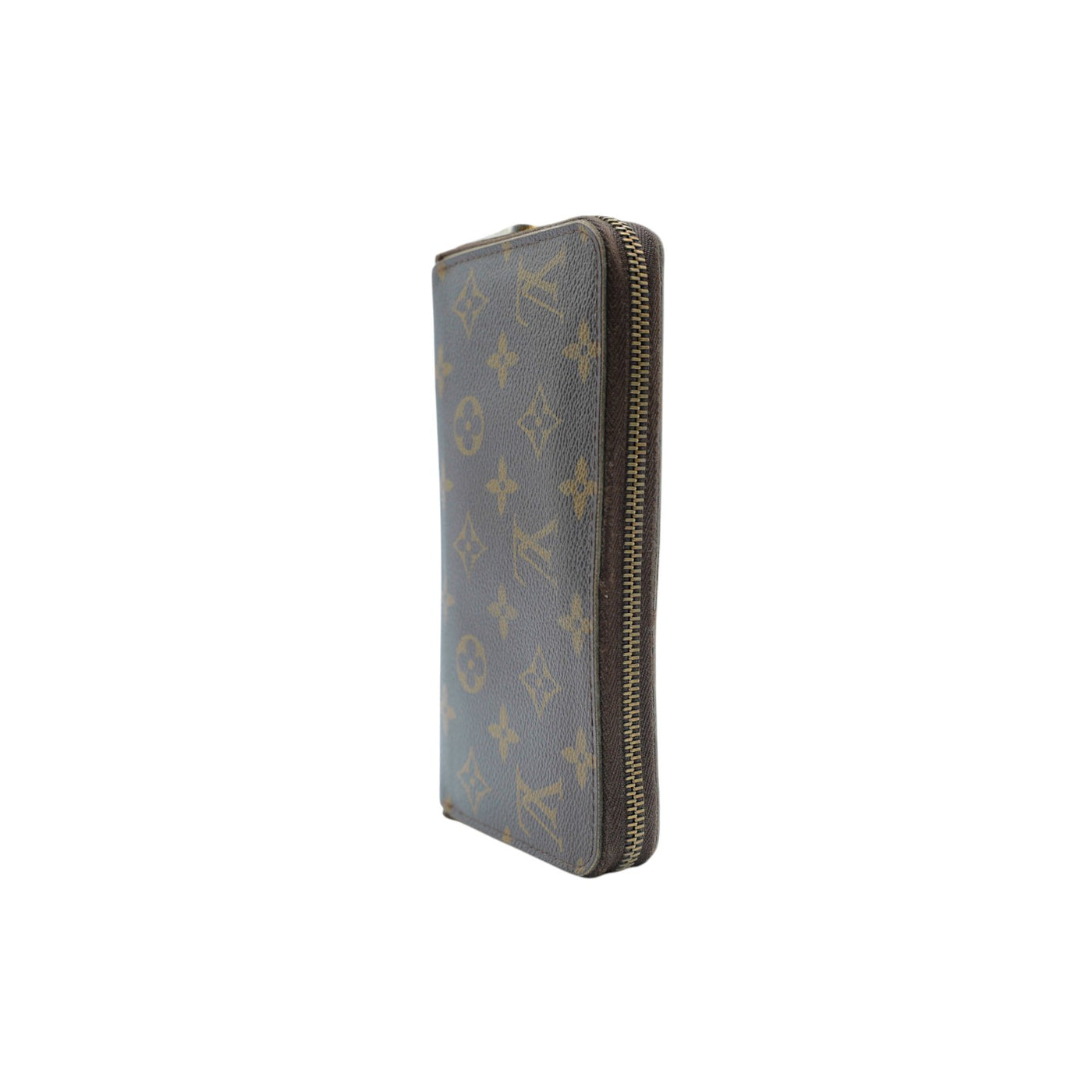 Louis Vuitton Monogram Zippy Round Leather Wallet in Brown