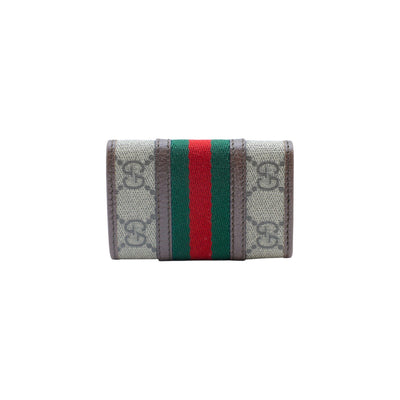 Gucci Supreme Monogram Ophidia New Acero 6 Key Holder Case in Beige