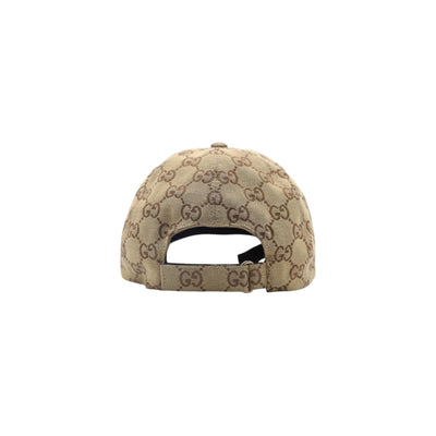 Gucci GG Pattern Canvas Hat in Beige and Ebony