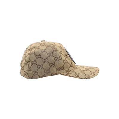 Gucci GG Pattern Canvas Hat in Beige and Ebony