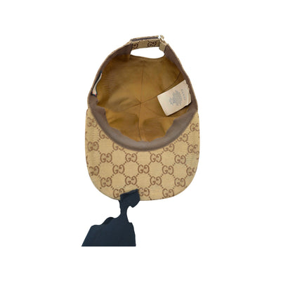 Gucci GG Pattern Canvas Hat in Beige and Ebony
