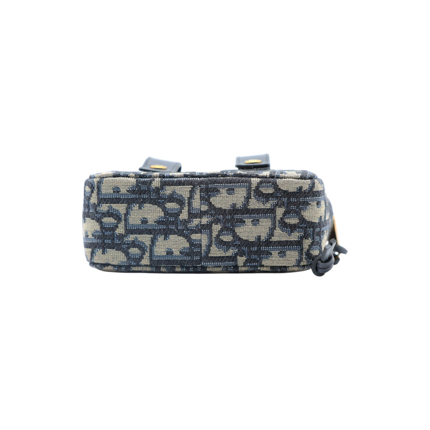 Christian Dior Oblique Monogram Canvas Belt Pouch in Beige and Navy Blue