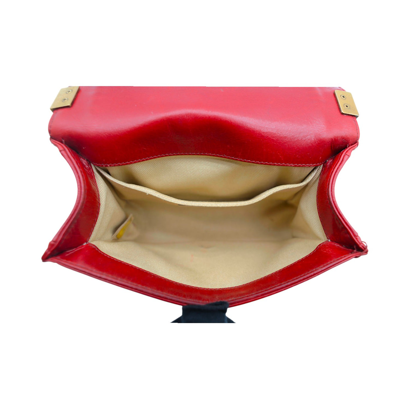 CHANEL Boy Lambskin Quilted Small Flap Bag In Red