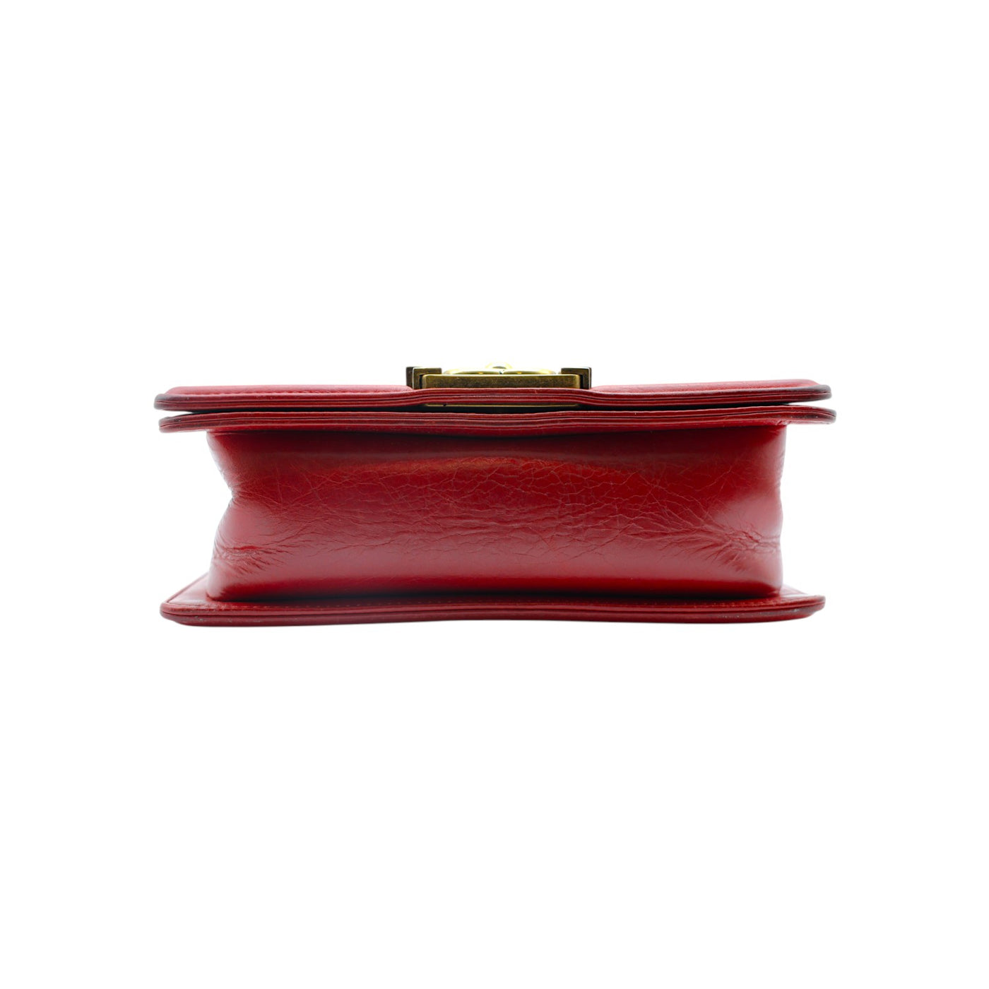 CHANEL Boy Lambskin Quilted Small Flap Bag In Red