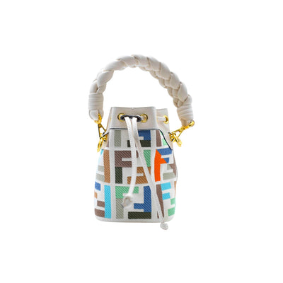Fendi 2023 Mini Zucca Mon Tresor Multicolor Bucket Bag