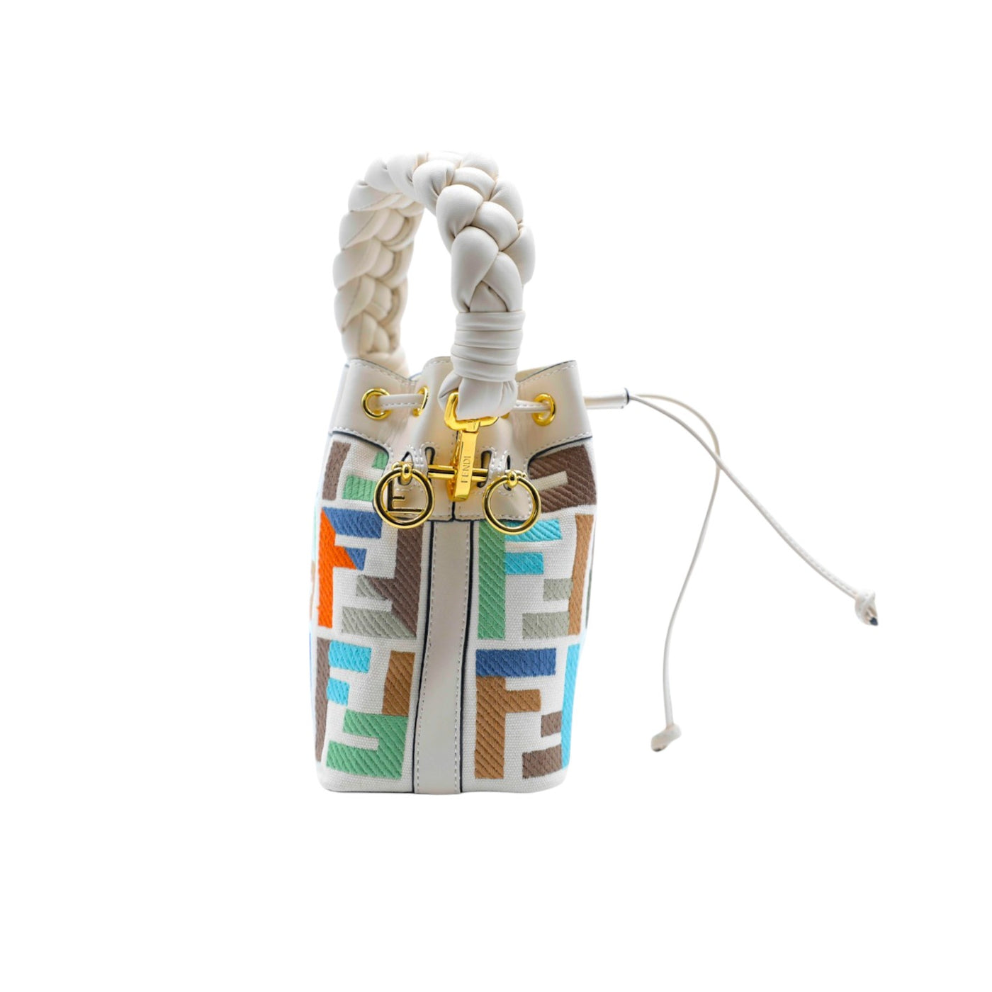 Fendi 2023 Mini Zucca Mon Tresor Multicolor Bucket Bag