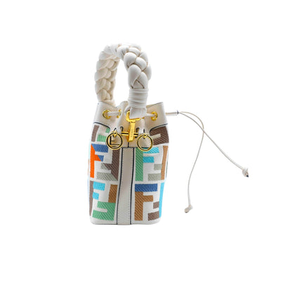 Fendi 2023 Mini Zucca Mon Tresor Multicolor Bucket Bag