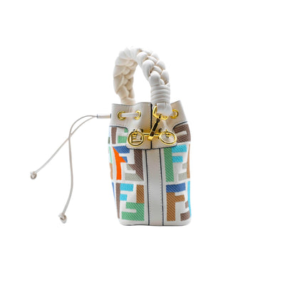 Fendi 2023 Mini Zucca Mon Tresor Multicolor Bucket Bag