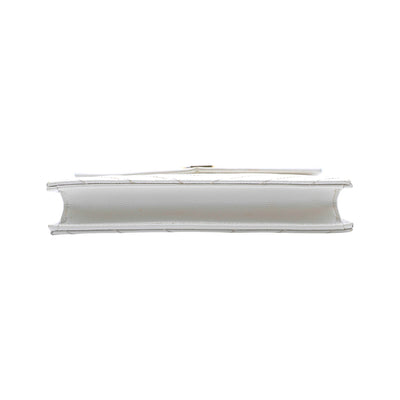 Grain De Poudre Matelasse Chevron Cassandre Envelope Chain Wallet in Creme