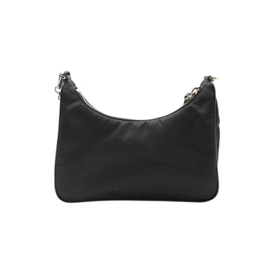 PRADA Saffiano Re-Edition Naylon Bag With Crossbody Strap In Black