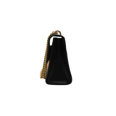 GUCCI Guccissima Leather Medium Padlock Shoulder Bag In Black