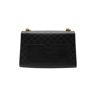 GUCCI Guccissima Leather Medium Padlock Shoulder Bag In Black