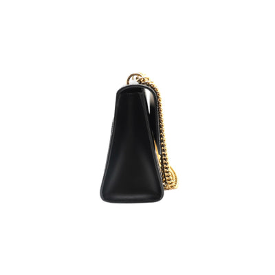 GUCCI Guccissima Leather Medium Padlock Shoulder Bag In Black