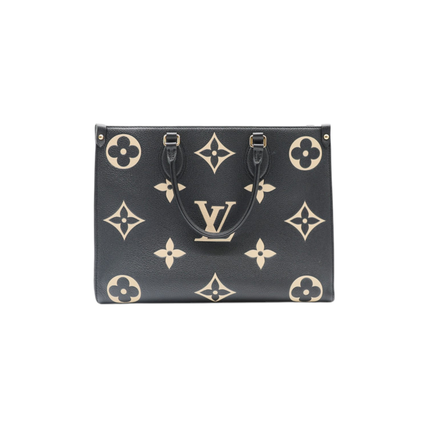 Louis Vuitton On The Go MM Monogram Embossed Leather Tote Bag