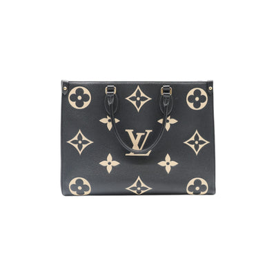 Louis Vuitton On The Go MM Monogram Embossed Leather Tote Bag