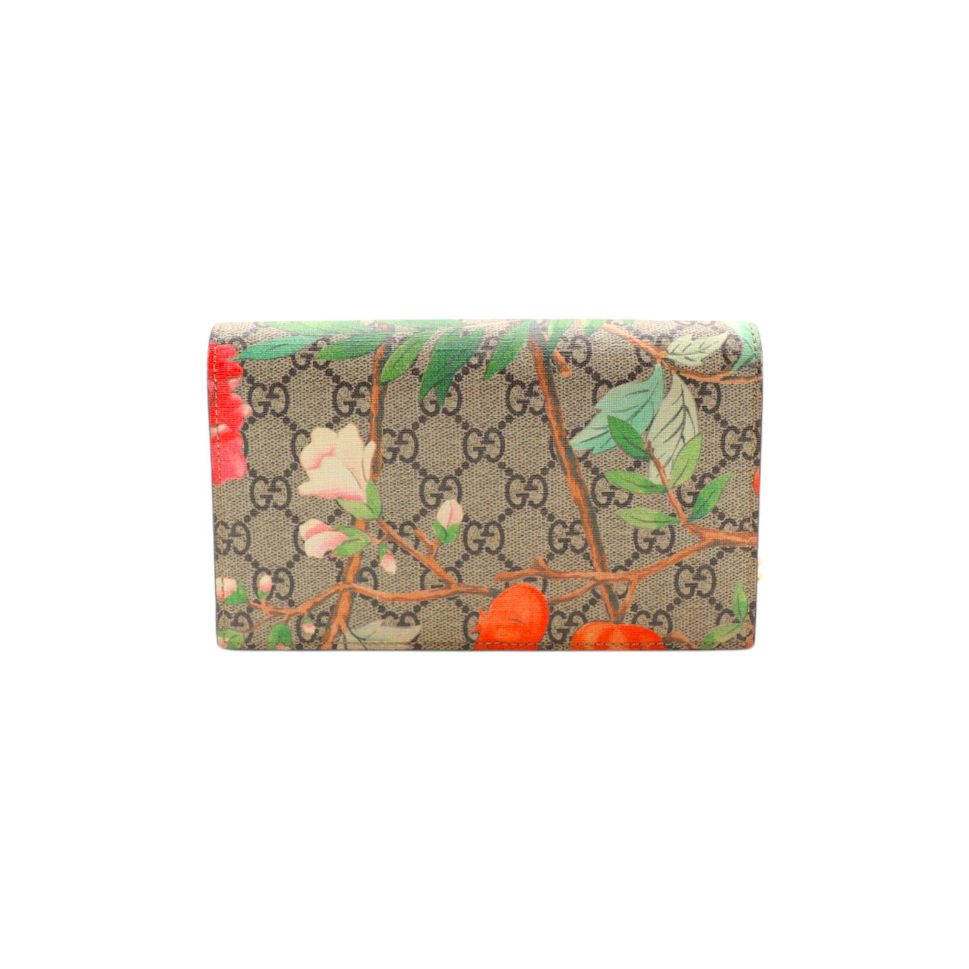 Gucci GG Supreme Monogram Tian Wallet On Chain