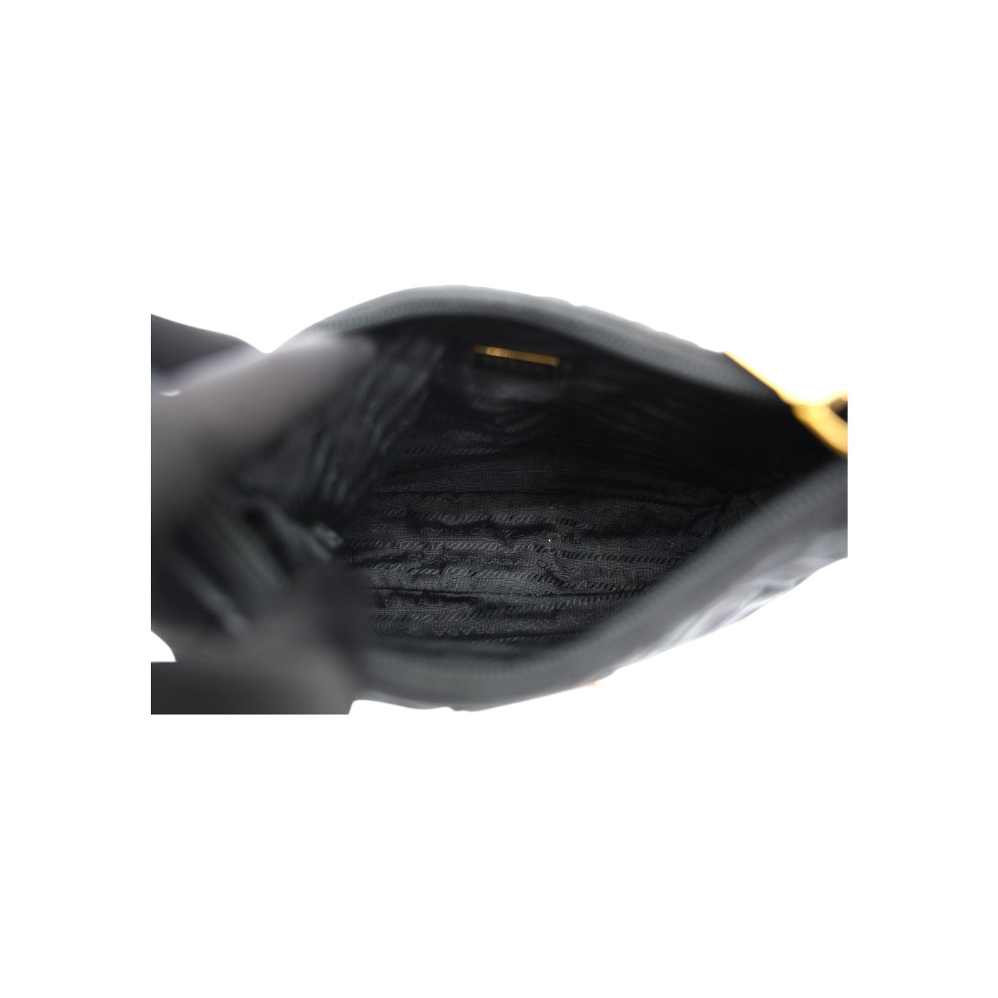 PRADA Tessuto Nylon Stitched Shoulder Bag In Black