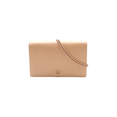 Gucci GG Marmont Wallet On Chain In Beige