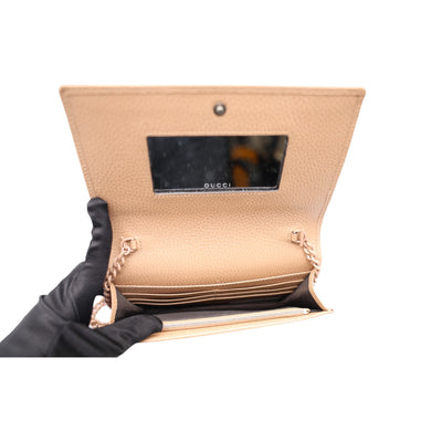 Gucci GG Marmont Wallet On Chain In Beige