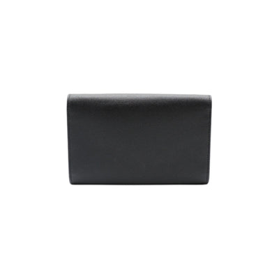 YSL Saint Laurent Leather Monogram Crossbody Evening Bag In Black