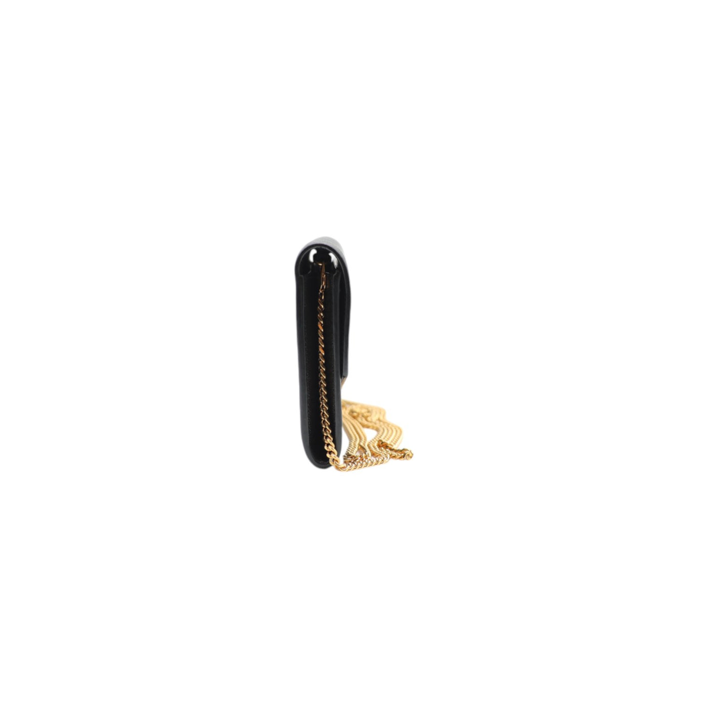 YSL Saint Laurent Leather Monogram Crossbody Evening Bag In Black